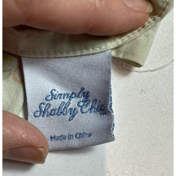 Vtg Simply Shabby Chic Bramble Roses Light Green Pink Flat Sheet King 82" x 100" - Picture 3 of 6